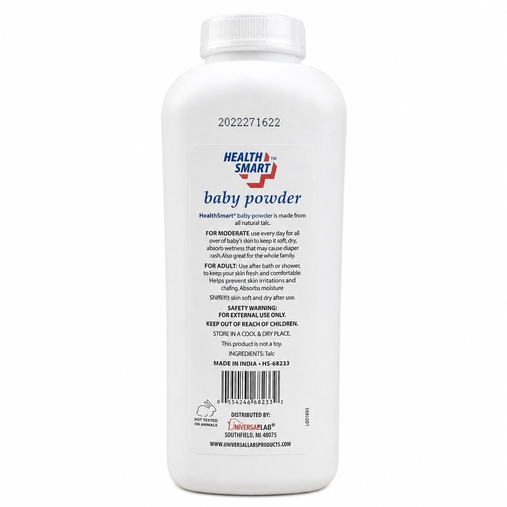 HealthSmart Talc Baby Powder 14oz Gentle & Mild Sensitive Formula 100% Pure - Picture 2 of 2